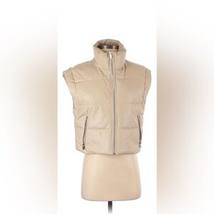 NWOT Worn once Zara puffer vest leather Size S